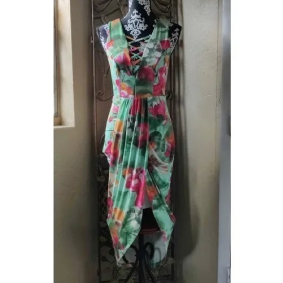 Venus,Sexy Multi-Floral Print,Strappy Chest,Draped Bodice,Excellent ConditionM - Picture 7 of 12